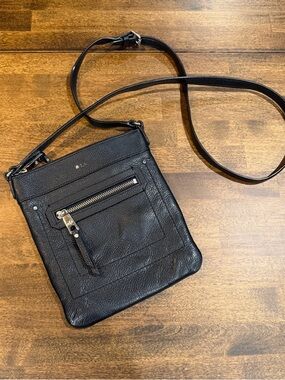 Ralph Lauren Woman’s Leather Huet Cross Body Leather Bag Black RLL